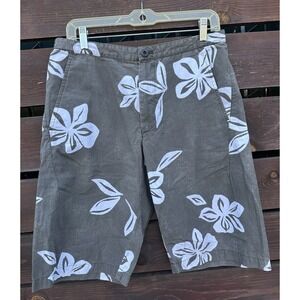 Vtg Hugo Boss Slim Hawaiian Chino Shorts Size 30